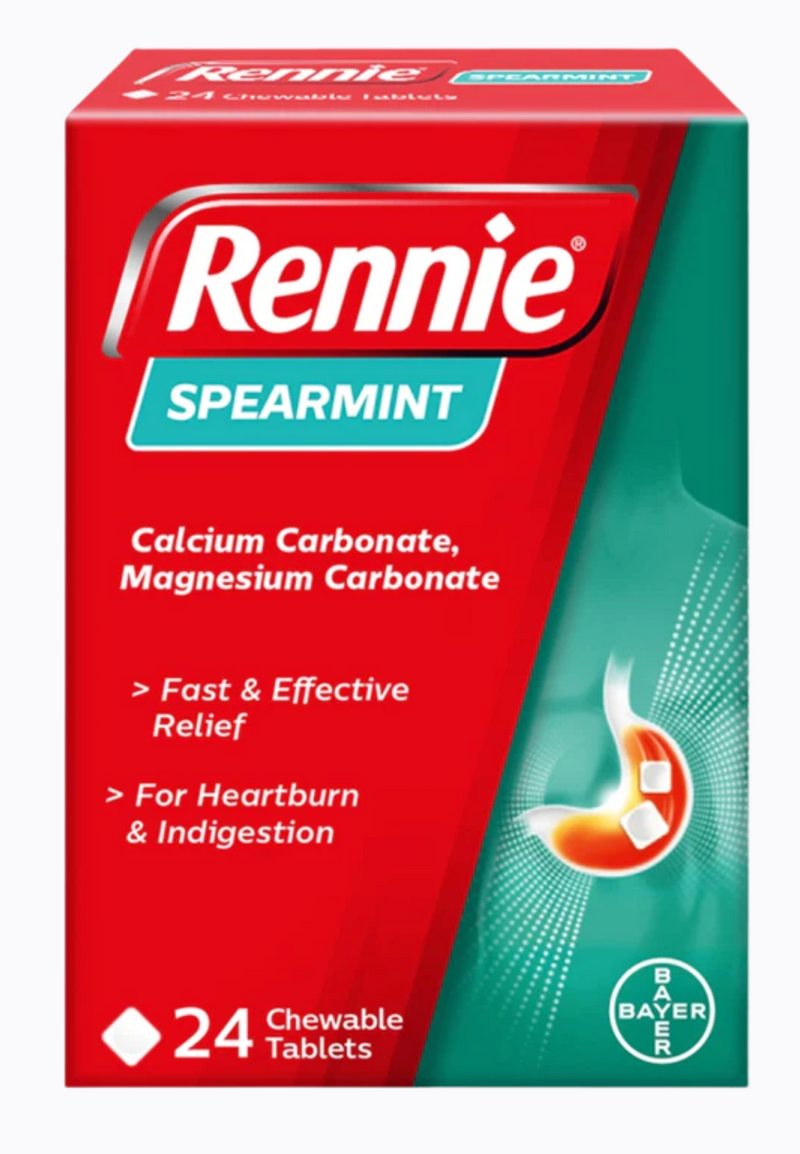 Rennie Spearmint Sugar Free - 24 tablets