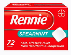 Rennie Spearmint Heartburn & Indigestion Relief 72 Tablets