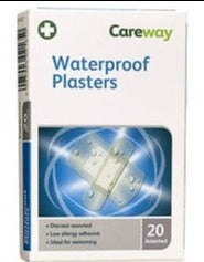 Careway Waterproof Plasters Assortment - 20 Plasters