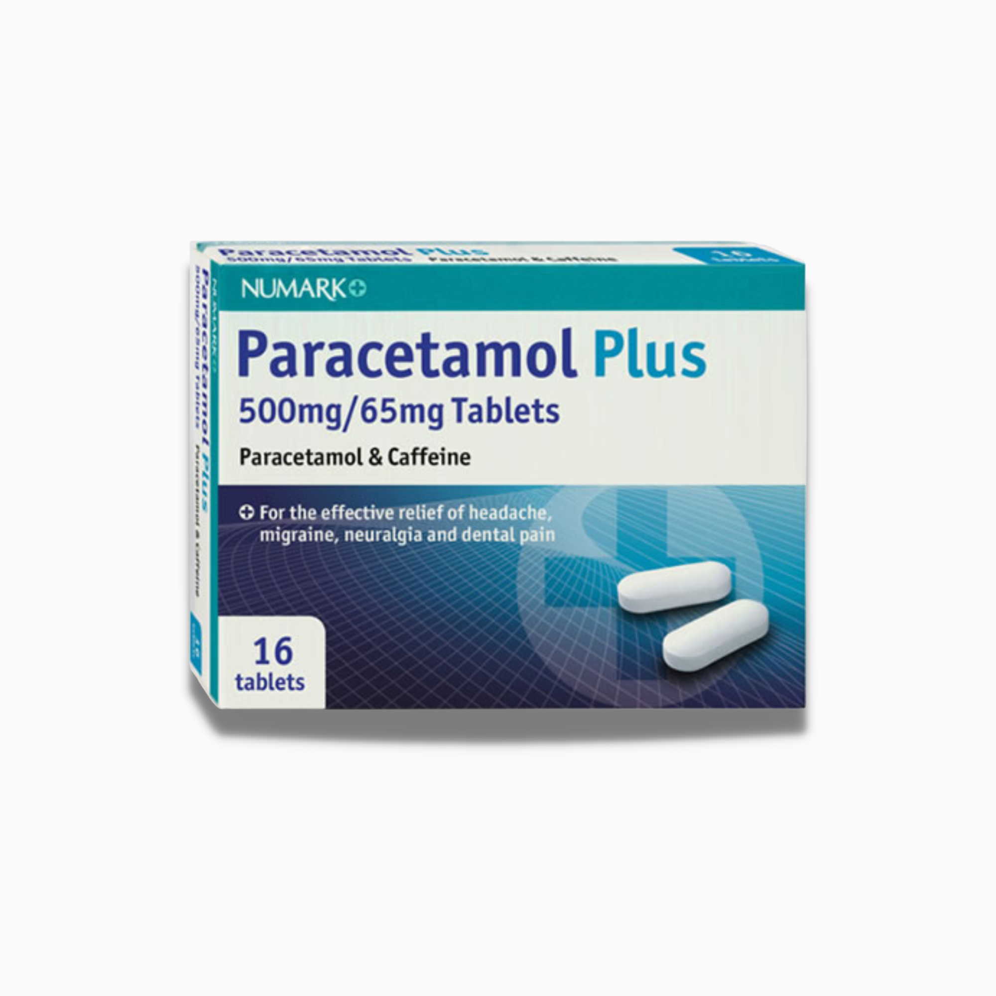 Numark Paracetamol Plus - 500mg/65mg - 16 Tablets