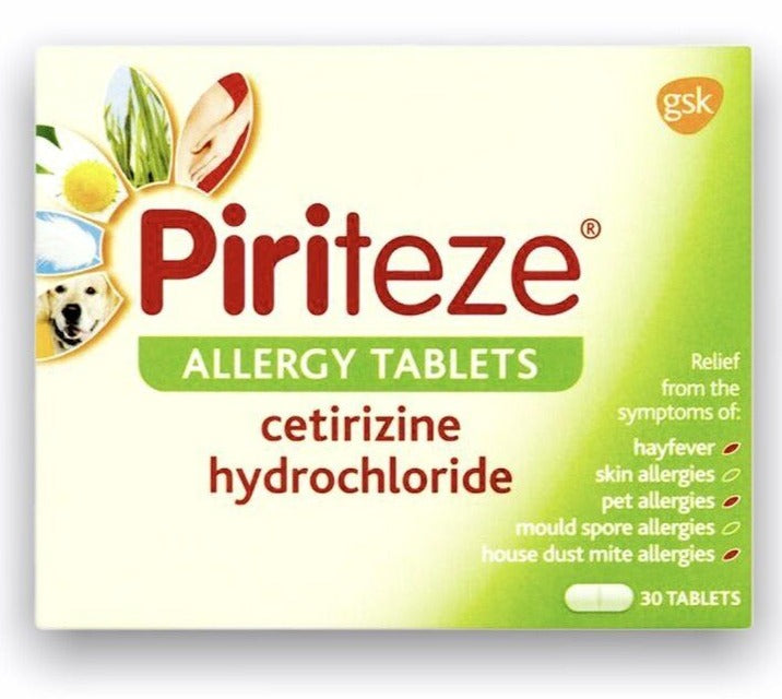 Piriteze Allergy Relief Tablets Cetirizine - Pack of 30