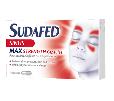 Sudafed Sinus Max Strength – 16 Capsules